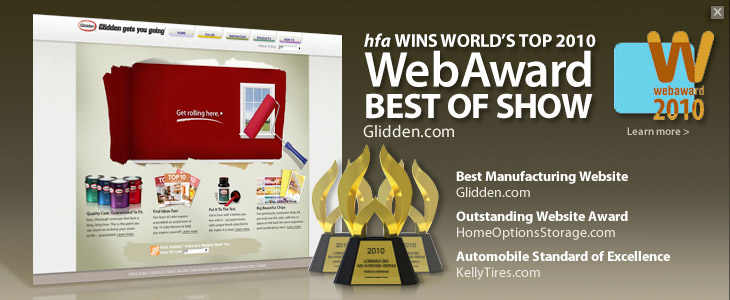 hfa Wins 2010 Web Marketing Association Best of Show Award