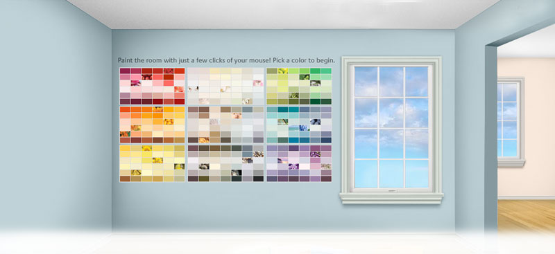 Glidden.com Room Painter page