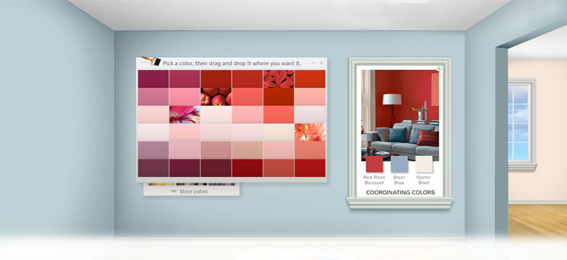 Glidden.com Room Painter page