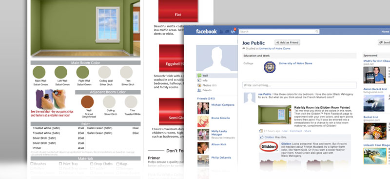 Glidden.com Room Painter page
